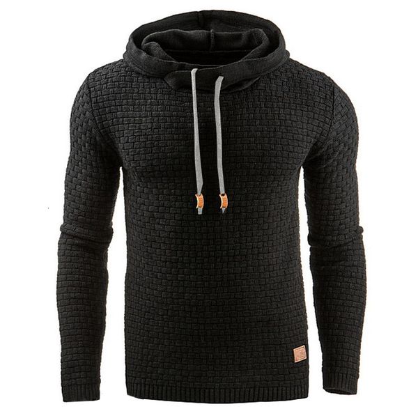 

mens fashion casual hooded europe and the united states autumn hoodie warm sweatshirt jacket coat sweater, Black