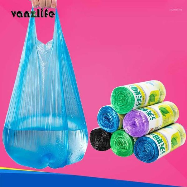 

trash bags vanzlife large home portable vest type garbage kitchen color thickening small plastic factory dispenser1