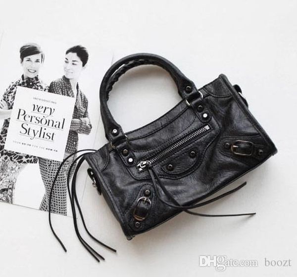 

r-women's motorcycle totes retro big gold nail locomotive bag women shoulder messenger crossbody leather shoulder bag mini size