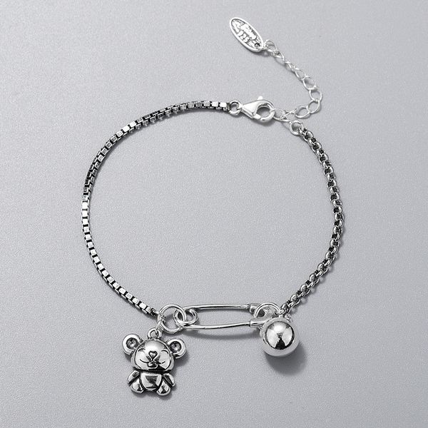 

korean east gate ins меньшинства скрепка 925 sterling silver свет скрепка браслет браслет braceletball тайского серебро персонализированной, Golden;silver