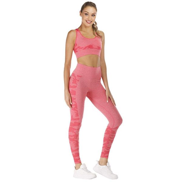 

seamless yoga sets 2 pieces gym set women sports bras leggings sports set women suit workout clothes sportswear, White;red