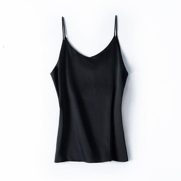 

2021 new strap women halter v neck basic white cami sleeveless satin silk tank women's summer camisole plus size ge9m
