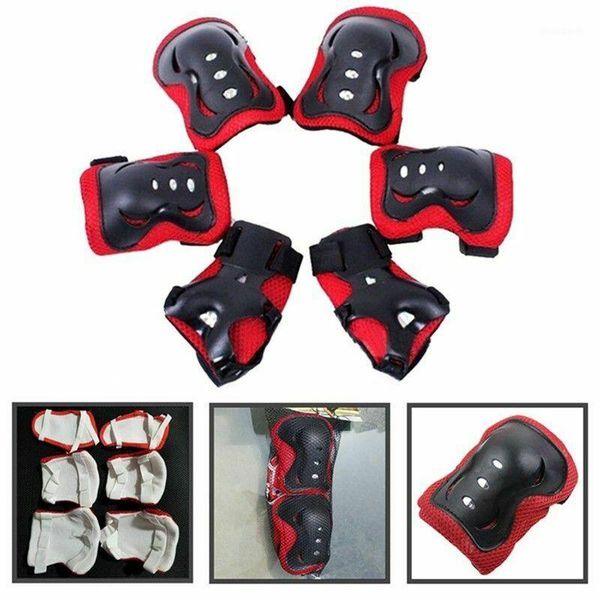 

6pcs bike elbow knee pads motorcycle protective gear sets basketball knee pads skating sports kneepad brace support protector1, Black;gray