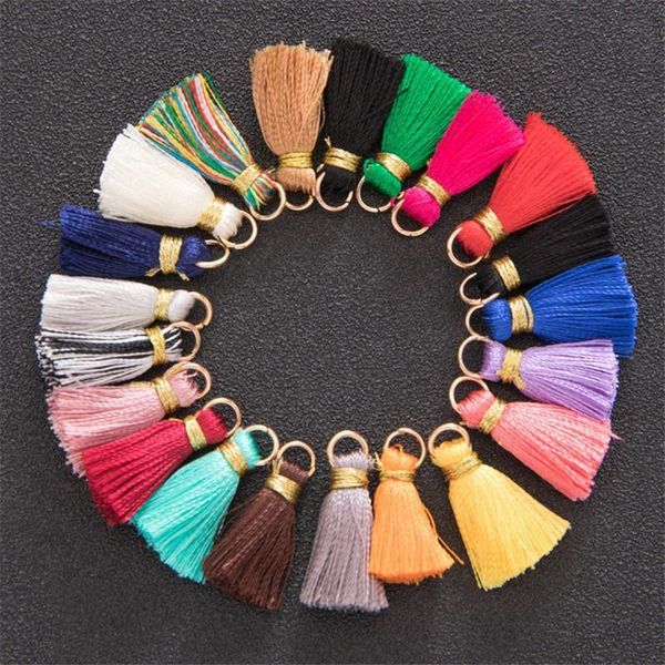 

10pcs gold thread mini tassels fringe pendant diy material color small tassels trim home curtain decor tassels ribbon with loops h qyljtn