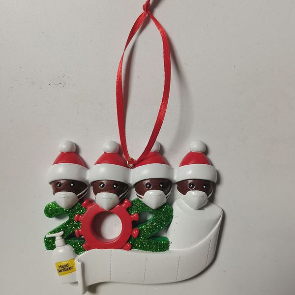 

factorya1hnof factoryxncwpersonalized ornaments 4 2020 christmas decoration family ornament pandemic with face masks hand sanitized