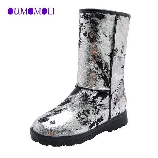 

2020 new winter fashion women boots mixed natural wool female warm boots waterproof thick fur woman snow x485, Black