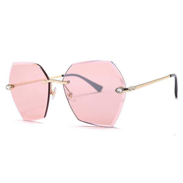 

2021 new retro stone sunglasses women diamond cutting rimless sun glasses for men outdoor club eyewear oculos shades 25084df 5ggm, White;black