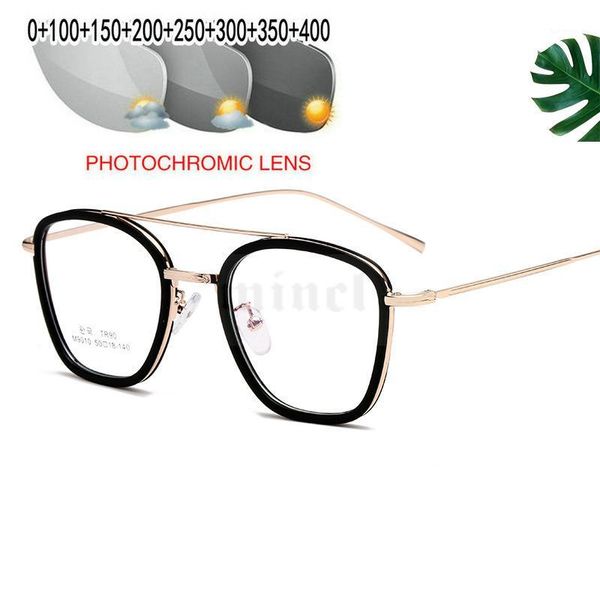 

new pchromic square reading glasses women men eyeglasses frame clear lens presbyopia reading glasses uv fml1, White;black