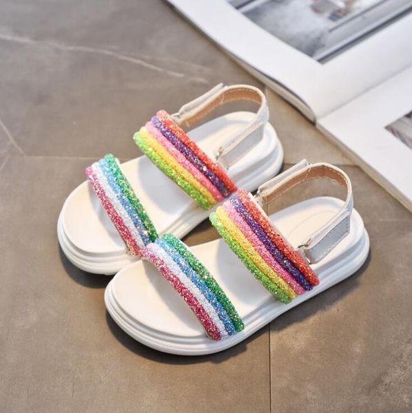 

sandals girls 2021 princess children's shoes beach baby sports boys, Black;red