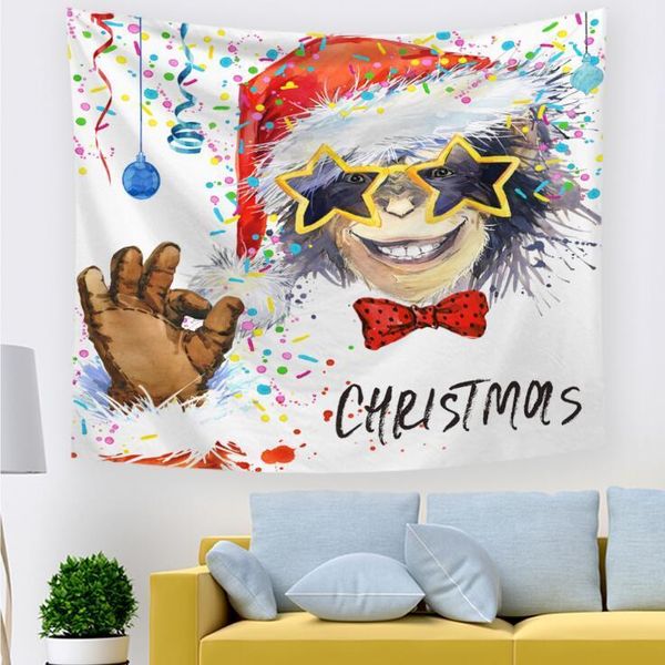 

christmas tapestry wall hanging home decoration printed tapestries for living room birthday party wedding 150x130cm happy new year dhf2575