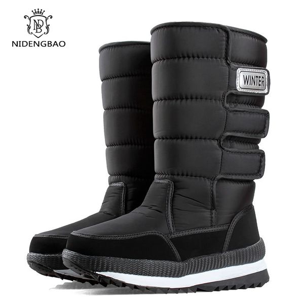 

high snow boots men shoes winter plus velvet super warm cotton shoes man black camouflage big size 39-47 cold-proof boots 201026