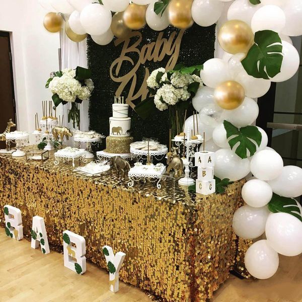 

fengrise white gold latex balloons wedding party balloon chain set birthday ballons decor babyshower baloons air balls weding wmtuhi