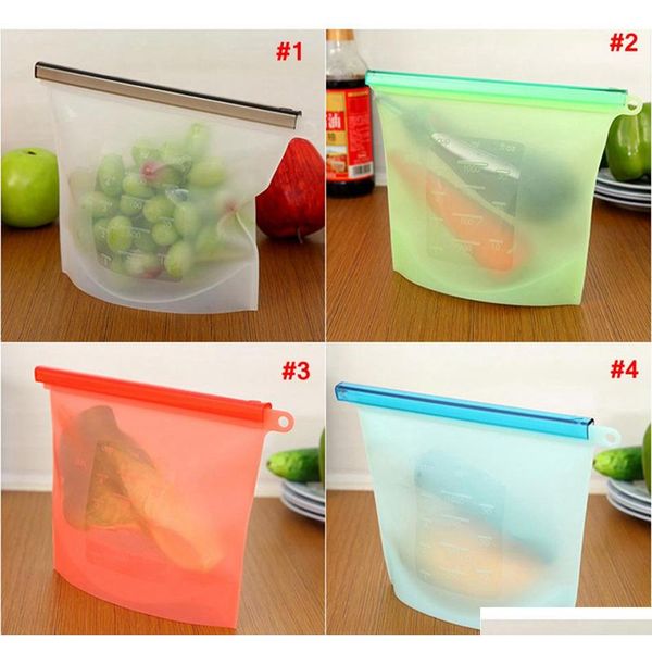 

500ml reusable sile food fresh bag wraps fridge food storage containers refrigerator bag kitchen colored zi qylpjb wphome