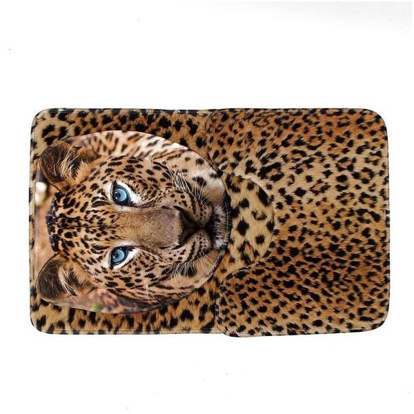 

new3pcs/set bathroom non-slip leopard texture pedestal rug+lid toilet c qylduh bwkf