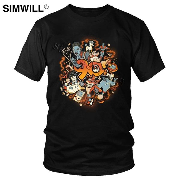 

мужской 90s старая школа игры vintage ностальгия с коротким рукавом печатных тенниски crew neck tee высокий спорт толстовка с капюшоном hood