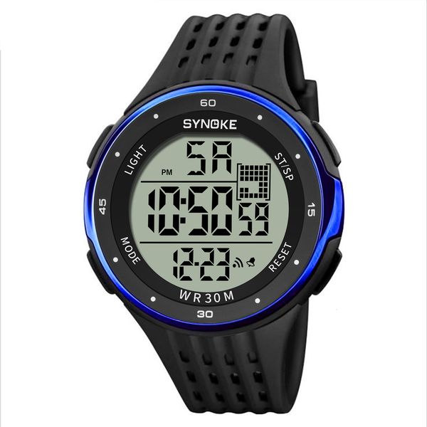 

new electronic watch classic outdoor large dial shockproof fall sport male student watch southeast asia style, Silver