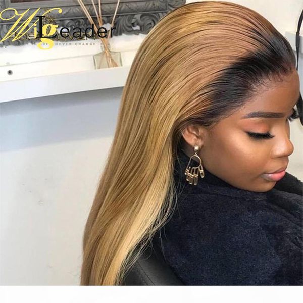 

wigleader 1b27 ombre blonde straight lace front human hair wig 13x6 deep part lace front wigs with baby hair for black women