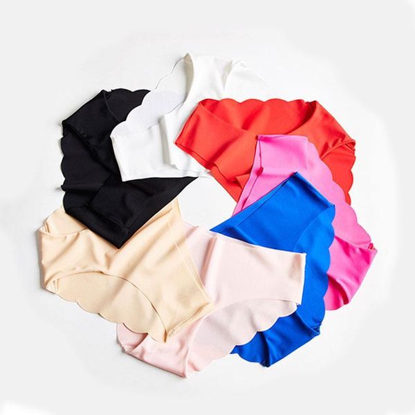 

women new ultra-thin seamless traceless lingerie briefs hipster underwear g-string panties solid ice silk briefs thongs1, Black;pink