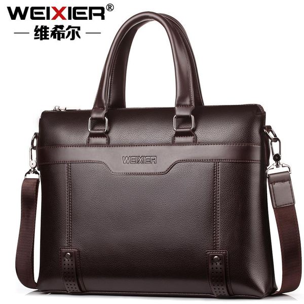 

briefcases men's bag men briefcase 14inch lapmessenger shoulder bags handbag for documents pu leather