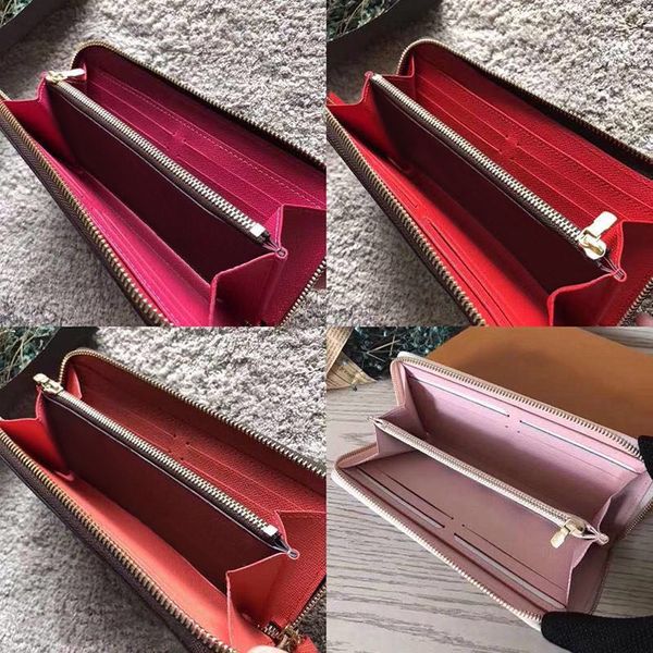 

bag, leather multi-function long, zipper wallets, wallets, new clutch storage, card bag, coin women's coin fashion women's tide wa, Red;black