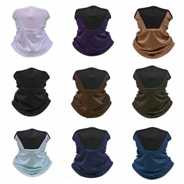 

owc1134 dustproof scarves turban outdoor children breathable handwarp sports scarves mask mask silk soild bandana uv protection cycling fosg