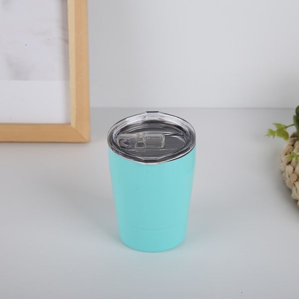 

7colors wine glasses stainless steel tumbler 8oz cups travel vehicle beer mug non-vacuum mugs with straws & lids 6 nseuw