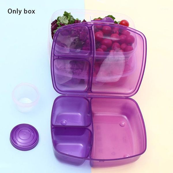 

rice cookers storage box fruit salad bento rectangular plastic lunch sealed easy to carry portable1
