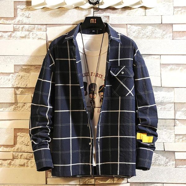 

nice tide winter jackets mens thick plaid windbreaker jacket male autum japanese oversize jacket man streetwear outwear coat, Black;brown