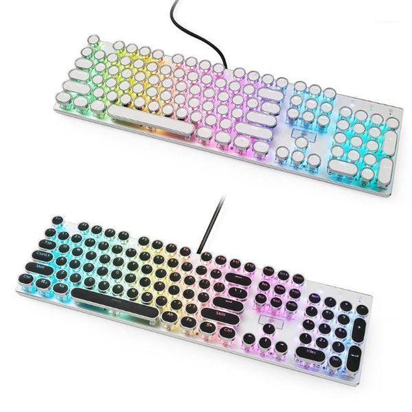 

104 keys retro round keycaps double sdiy steam punk steampunk typewriter keycaps for backlit classy player stylized1