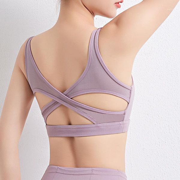 

2020 sports crop women's mesh vest stitching beauty back yoga bra outer fitness sports underwear quick-drying clothes1, White;black