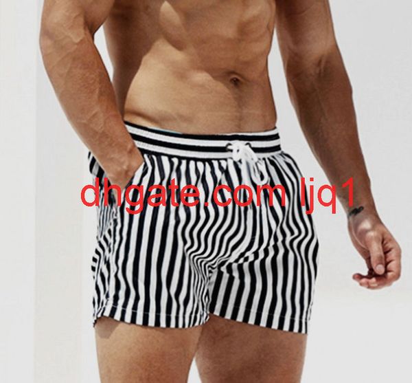 

swimming shorts swimsuit beachwear trunks swimwear surfing board striped plus size for men man quick dry mens desmiit beach, White;black