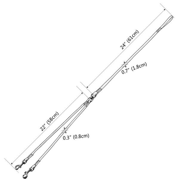 

2 way real leather coupler dog walking leash dual no tangle lead for 2 dogs good for small medium bree jllwww