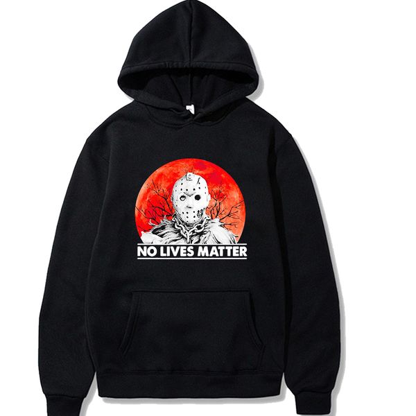 

halloween hoodie michael myers no lives matter loose clothing winter cotton, Black