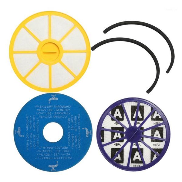 

pre washable & post motor hepa vacuum cleaner filter & seals kit for dc14 yellow+blue+purple1
