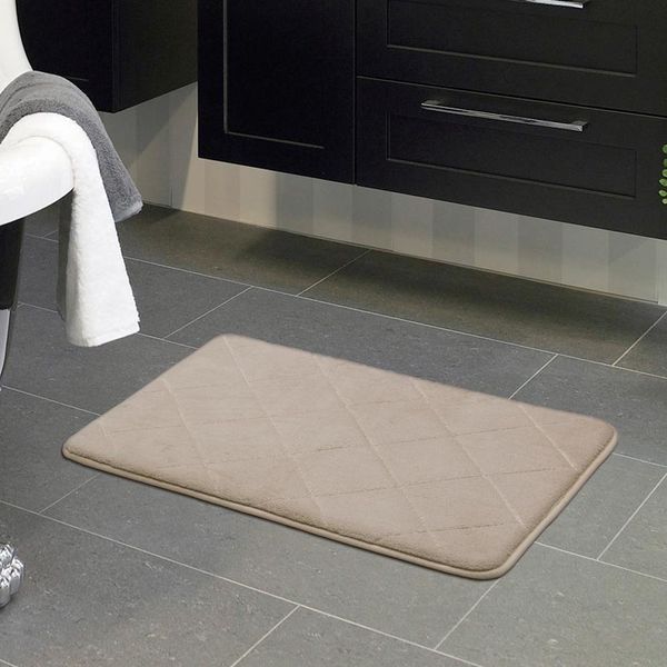 

4 цвет твердая ванной коврики non скольжению микрофибры пены памяти для ванной комнаты коврик алмазные клетчатый mat сплошные 42x60cm wmtgas