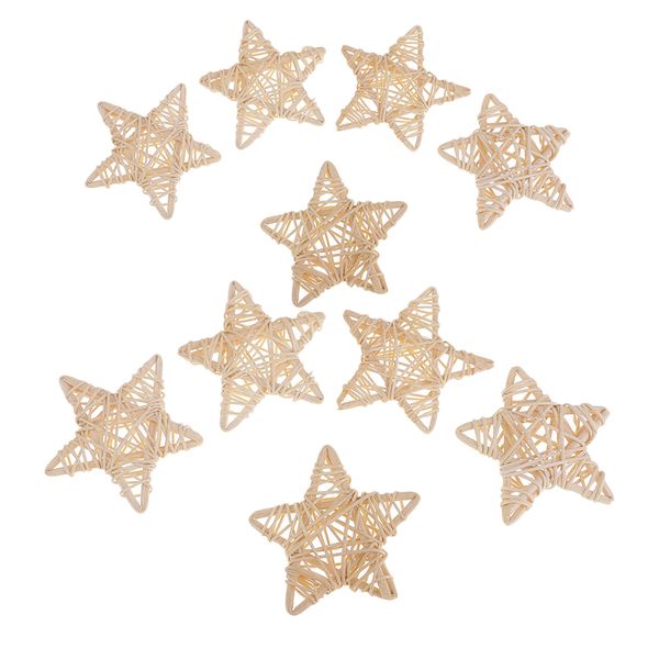 

10x bag of rattan pendant ornaments balls diy accessories hanging ornaments garden