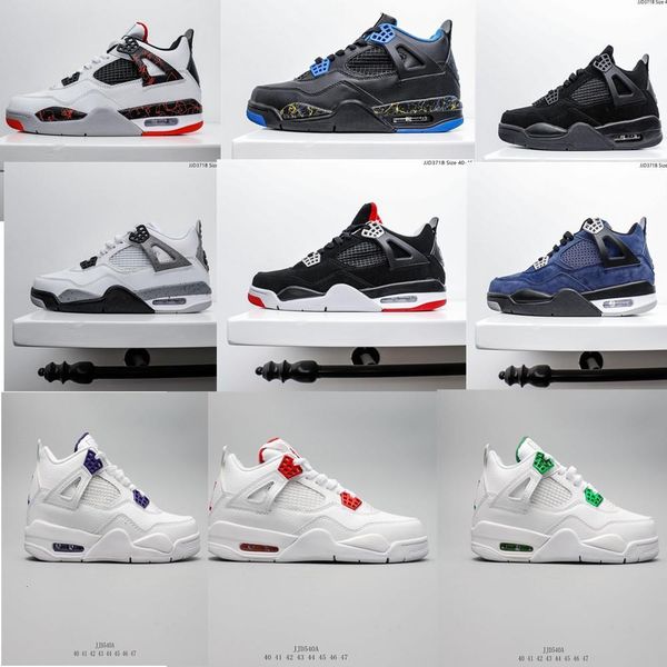 

4 new red metallic 4s shoes 2020 purple jumpman basketball green bred ovo splatter black cat what the men mens sport sneakers 75d7