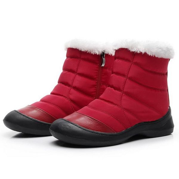 

snow boots for women winter boots platform fur non-slip waterproof winter shoes female shoes ankle warm botas mujer, Black