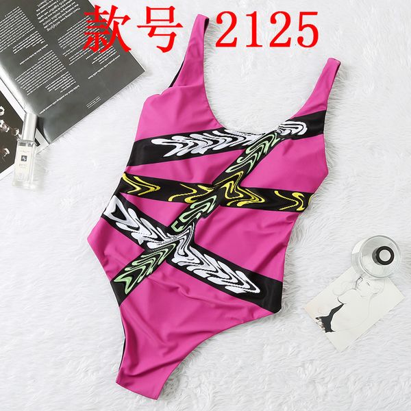 

letter split printed swimsuit bikini