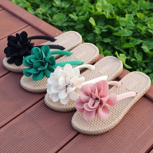 

new summer women flat beach slippers sweet flip flops sandals for casual and beach attire slippers y200423, Black
