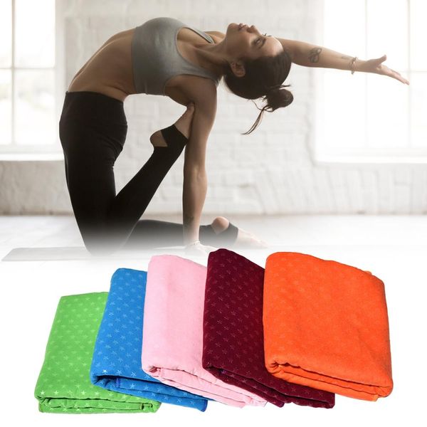 Atmungsaktive Yoga-Decken, rutschfestes Flanell-Yoga-Handtuch, Sternmuster, rutschfestes Yoga-Handtuch, feuchtigkeitsableitender Handtuch-Mattenbezug