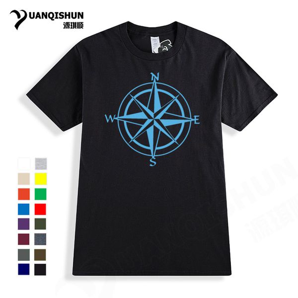 

yuanqishun boutique compass magnetic needle printing short sleeve tee summer sport hooded sweatshirt hoodie men t shirt