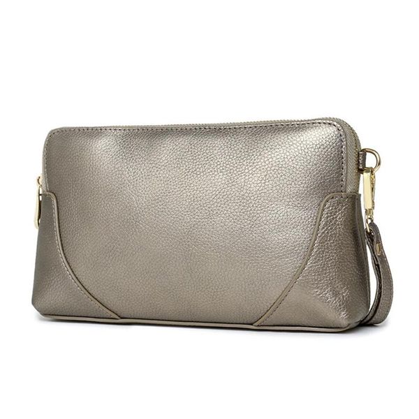 

5 color day clutch women genuine leather shoulder bag 100% real skin messenger bag calfskin fashion crossbody bags girl z030