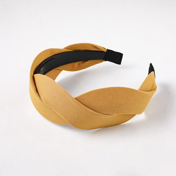 

sweet fashion wave shape cross weave twist headband bezel hair accessories for hair hoop wide head hoop elastic hair band q sqcbhq