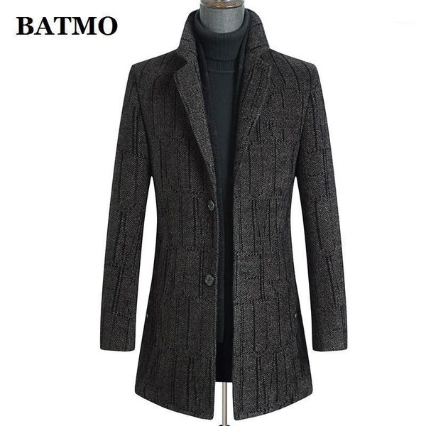 

batmo 2020 new arrival autumn&winter trench coat men,men's jackets,plus-size -xxxl 28871, Tan;black