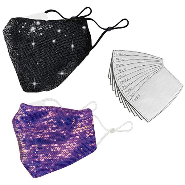 

быстрая доставка mscara 2рс маски с 10 фильтры открытый маски моющийся многоразовые маски блестками бинты в течение 24 часов sqcmlr ppshop01