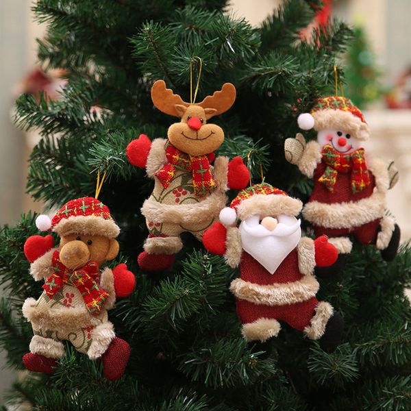 

gift snowman doll santa toy claus 4pcs xmas ornaments christmas decorations for tree kerst decoratie