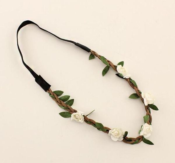 

flower crown headband beautiful rose flower headbands girls bohemian style small paper wedding floral garland jllafc rimmer, Black;brown