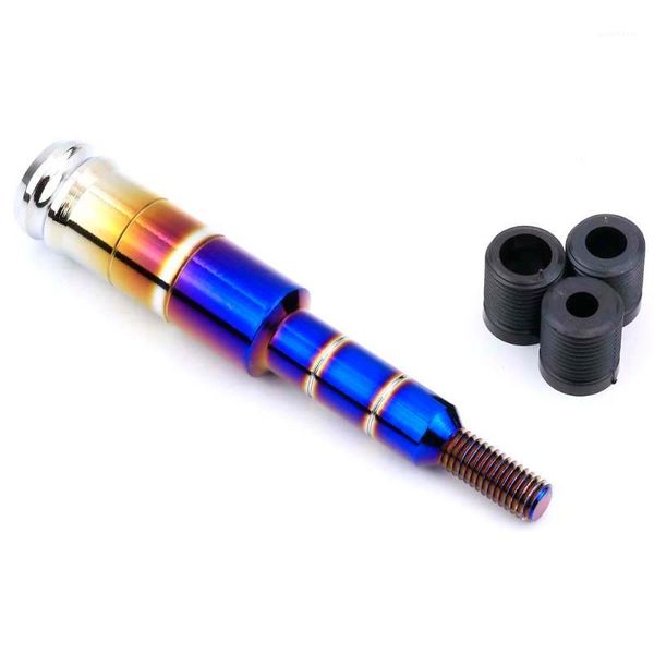 

new burnt blue aluminum car gear shift knob extender shifter lever extender fit for universal car1
