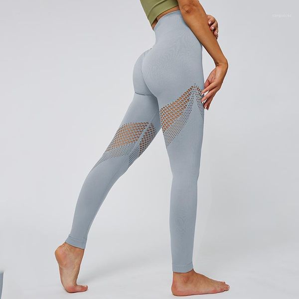 

yoga outfits women super stretch running sports leggings hollow seamless training pants high waist workout gym tights1, White;red